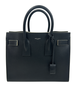 Sac De Jour, Piel, Negro, Borde Blanco,3, 3782